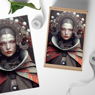 Dřevěné puzzle Fantastická vesmírná vládkyně