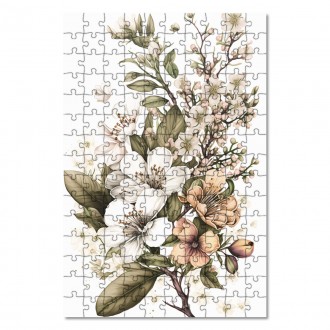 Dřevěné puzzle Květinový herbář 5