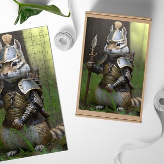 Dřevěné puzzle Lesní strážce