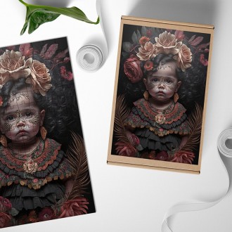 Dřevěné puzzle Strašidelné děvčátko 1