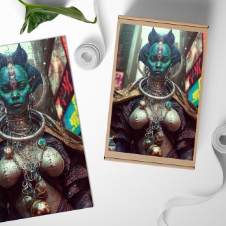 Dřevěné puzzle Fantasy vesmírný tvor 1