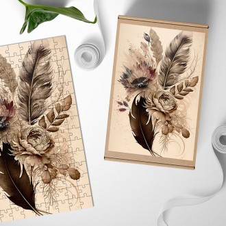 Dřevěné puzzle Květinová koláž 7