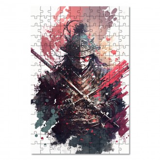 Dřevěné puzzle Válečný samuraj