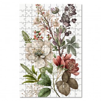 Dřevěné puzzle Květinový herbář 3