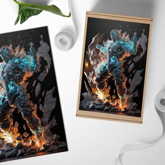 Dřevěné puzzle Mýtický bojovník 4