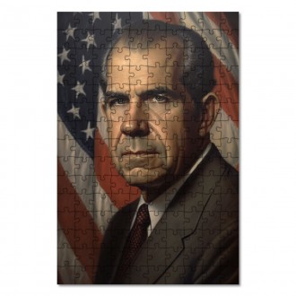 Dřevěné puzzle Prezident USA Richard Nixon