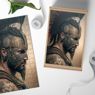 Dřevěné puzzle Sparťanský válčník