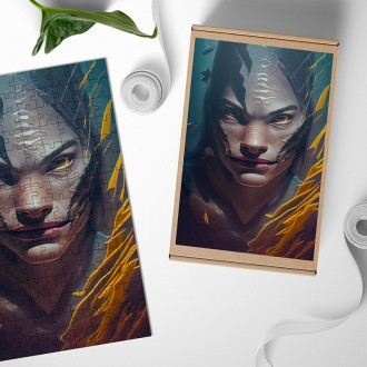 Dřevěné puzzle Mořská víla