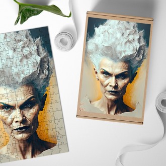 Dřevěné puzzle Čarodějnice