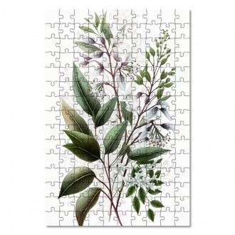 Dřevěné puzzle Květinový herbář 6