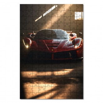 Dřevěné puzzle Ferrari