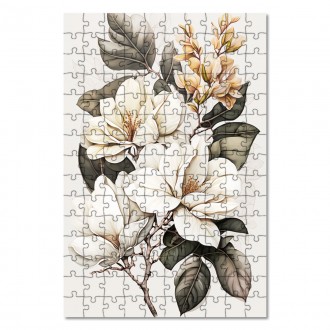 Dřevěné puzzle Květinový herbář 1