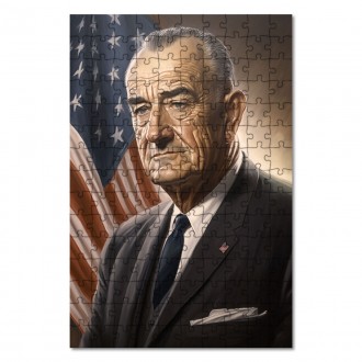 Dřevěné puzzle Prezident USA Lyndon B. Johnson