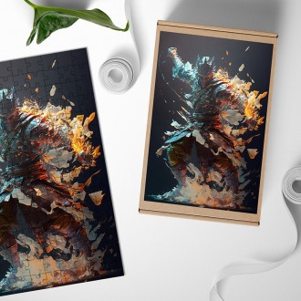 Dřevěné puzzle Mýtický bojovník 5