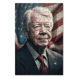 Dřevěné puzzle Prezident USA Jimmy Carter