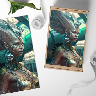 Dřevěné puzzle Fantasy vesmírný tvor 2