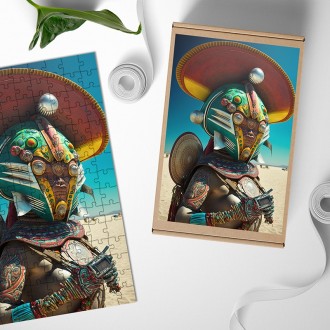 Dřevěné puzzle Fantasy vesmírný bojovník 1