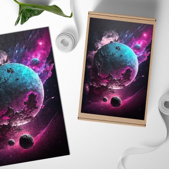Dřevěné puzzle Tajemný vesmír 1