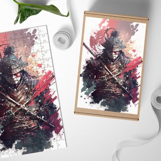 Dřevěné puzzle Válečný samuraj