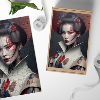Dřevěné puzzle Moderní gejša 1