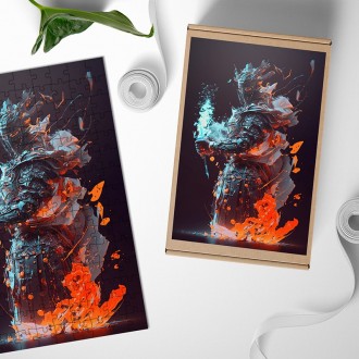 Dřevěné puzzle Mýtický bojovník