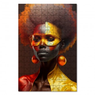 Dřevěné puzzle Africká Móda 6