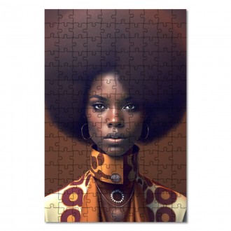 Dřevěné puzzle Móda - Afro