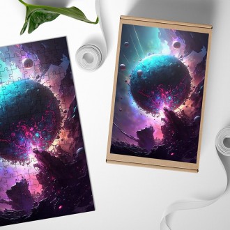 Dřevěné puzzle Tajemný vesmír 3