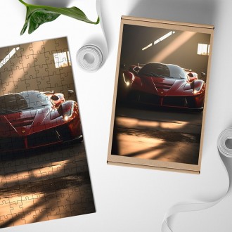 Dřevěné puzzle Ferrari