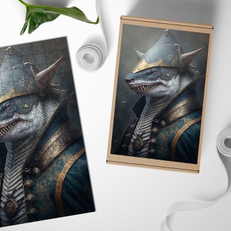 Dřevěné puzzle Zvířecí bojovník