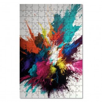 Dřevěné puzzle Exploze barev 2