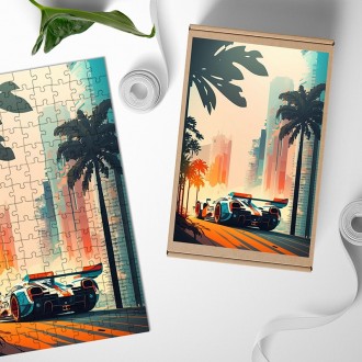 Dřevěné puzzle Superauto