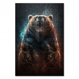 Dřevěné puzzle Duch medvěda grizzly