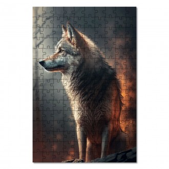 Dřevěné puzzle Duch vlka