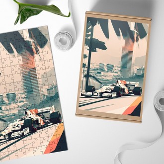 Dřevěné puzzle Formule