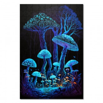 Dřevěné puzzle Kouzelné houby