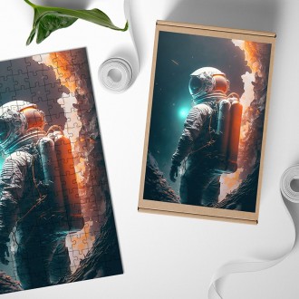 Dřevěné puzzle Vesmírný badatel