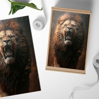 Dřevěné puzzle Pán šelem