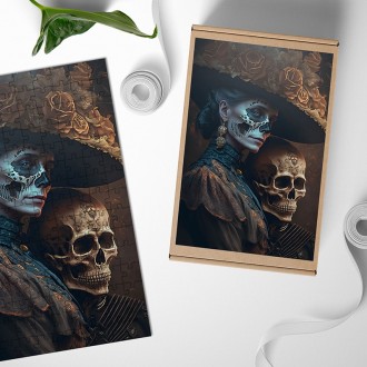 Dřevěné puzzle Paní smrti