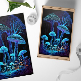 Dřevěné puzzle Kouzelné houby