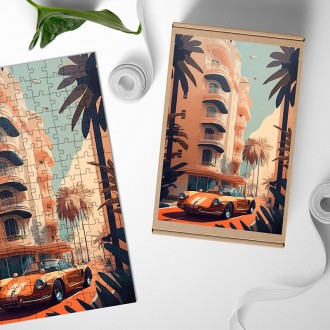 Dřevěné puzzle Retro Miami