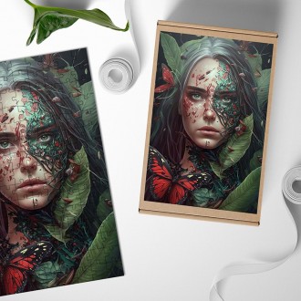 Dřevěné puzzle Lesní víla 2