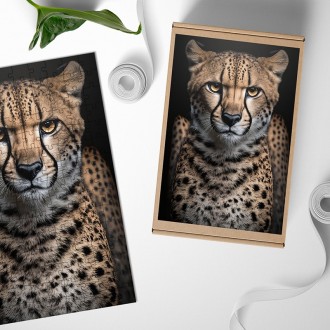 Dřevěné puzzle Samice geparda
