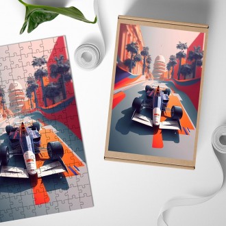 Dřevěné puzzle Formule 1