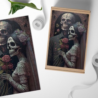 Dřevěné puzzle Svatba mrtvých