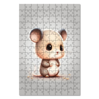 Dřevěné puzzle Malá myška