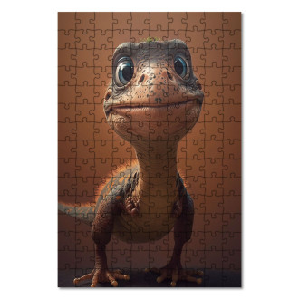 Dřevěné puzzle Roztomilý dinosaur