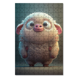 Dřevěné puzzle Animovaná ovce