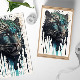 Dřevěné puzzle Graffiti jaguár