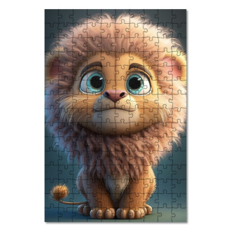 Dřevěné puzzle Roztomilý lvíček